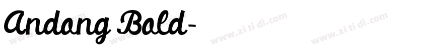 Andong Bold字体转换